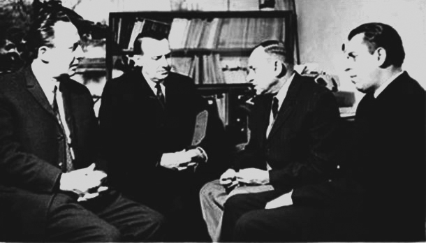 Засновники інституту, Ф. Ю. Палфій, В. М. Головач, С. З. Гжицький, С. Й. Кусень (зліва направо)